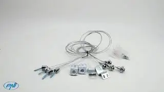 Set tiranti suspendare panou LED SilverCloud P0606 4 fire otel