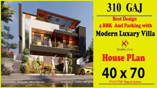 40 x 70  House Design || 310 Gaj || 2800sq.feet 4 BHK luxary Vill House || Rajesh || 9716727907