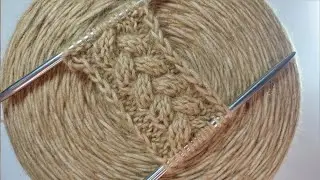 Trenza a dos agujas! 🧶puntos fácil a dos agujas!