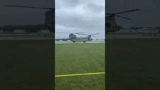 Chinook Taking Off At 2023 Oakland County International Airport Air Show