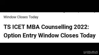 TS ICET MBA COUNSELLING 2022:OPTION ENTRY WINDOW CLOSED, SEAT ALLOTMENT RESULT RELEASED DATE OUT