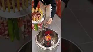 There is a smokeless grill that can be used indoors There is no smoke when grilling and the skewers.