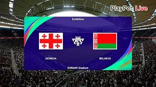 PES 2021 &mdash; Грузия против Беларуси &mdash; Плей-офф &mdash; Матч и гол &mdash; Игровой процесс на ПК