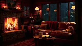 Soft Thunder, Falling Rain & a Fire's Whisper 🌧️ A Cinematic Ambience for the Soul | White Noise