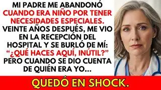 Mi padre se burló de mí en el hospital: “¿Qué haces aquí, mujer defectuosa?” Pero yo era la…