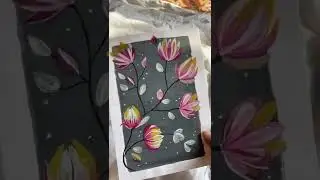 Triple toned flowers on grey background | #shorts