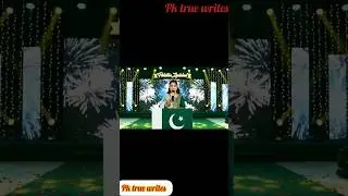 Girl Giving Independence Day Speech with &ldquo;Shukriya Pakistan&rdquo; ❤️🤍💚 #14august  #independenceday #love