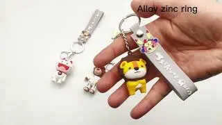 Custom Cute Trend 3D Rubber Keychain Cartoon Anime PVC Keychain 3D Bag Hanging Silicone Keychain