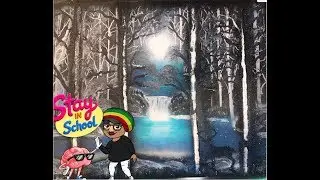 Spray Paint Art - Give Away Winner- Q&A - Black and White Forest- Tutorial - by Ticasso