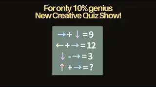 For only 10% genius, New Creative Quiz Show!