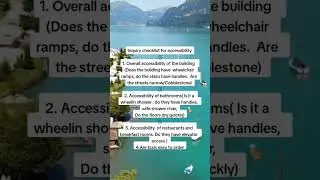 ACCESSIBLE HOTELS INQUIRY CHECKLIST -TRAVEL 101