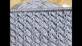 PATRÓN DE PUNTO TEJIDO A DOS AGUJAS, SUPER FÁCIL PARA ROPA DE ABRIGO, MANTAS... PASO A PASO