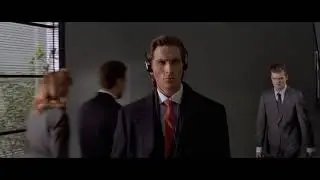 Patrick Bateman listening to miss the rage