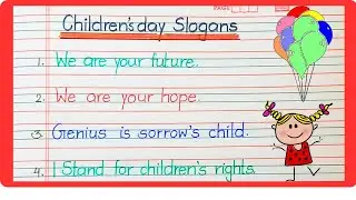 Top 10 Children's day slogans in english | Bal diwas | Jawaharlal Nehru @Nehaessaywriting