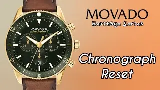 How To Reset Chronograph Hand MOVADO Calendoplan S Heritage Series