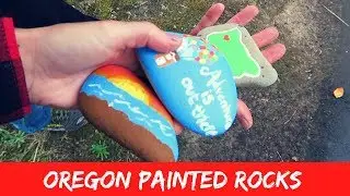 WE PAINTED ROCKS AND HID THEM AROUND TOWN