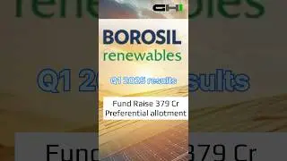 Borosil renewable - Big update - Results and Fund Raise for expansion  #investingtips #trading #buy