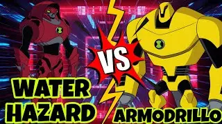 Water Hazard vs Armodrillo (Ben 10 xenodrome) Ultimate Alien Water Hazard Transformation