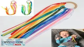 Montessori Style Sensory Toy BPA free Non toxic Baby Ribbon Ring Newborns Upwards Develop