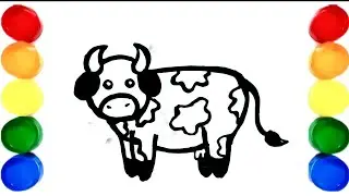 Let&rsquo;s draw cute cow 🐄 drawing easily 