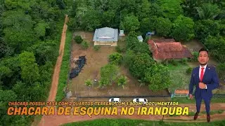 Ch&aacute;cara de Esquina no Iranduba com 1.775m&sup2;, casa avarandada documentada,  2 quartos, banheiro social