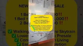 Lowest Price Langley Condos Presale! Contact me for a showing and to learn more 📲778-552-6102