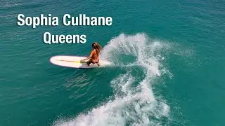 Sophia Culhane gracefully longboarding at Queens&hellip; 🌊 #dronevideo #surfergirl #surfvideo
