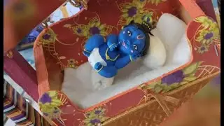 DIY clay Krishna | krishna Janmashtmi | cloud clay Krishna