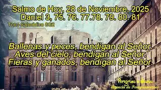 Salmo responsorial cantado de Hoy Tono Salm&oacute;dico 8G2 del 28 de Noviembre, 2025