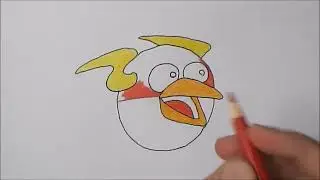 How to Draw Lightning Bird (Angry Birds Space) Step By Step