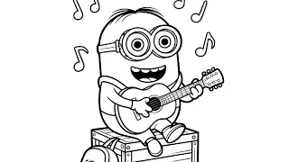 Minion Drawing Easy for Kids, Minion Drawing and Coloring Pages for Kids Easy, 33
