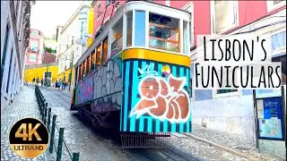 Elevador da Gl&oacute;ria -  Lisbon's historical lift with chill music ( 4K / UHD ) - Portugal 2022