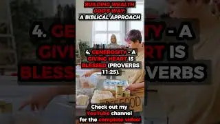 Building Wealth God's Way: A Biblical Approach