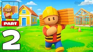 House Builder - Прохождение игры, часть 2 - Постройте дом своей мечты и целый город домов (iOS, A...