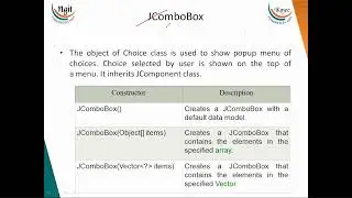 5. 4 Swing Components JList and JComboBox