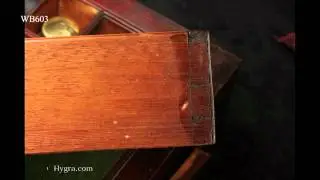 WB603.wmv 18th Century Solid mahogany writing box