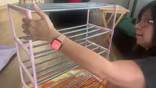 Build a shoe rack with me part 3 #building  #shoes #pink #comical 