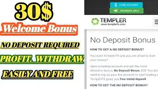 TemplerFX Get NEW $30 NO DEPOSIT BONUS FOR FOREX 2022