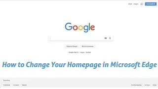 Change Home Page Edge Browser Settings in Windows 10 ✅