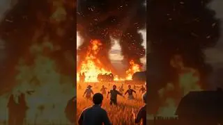 Cow Save Girl from Fire #shortvideo #shorts #shortsfeed #shortsvideo #ai #cartoon #animation #short