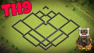 TH9: Hybrid base with new bomb tower: BEST DEFENCE!