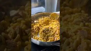 Паста с тыквой и чоризо