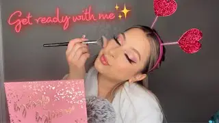 ASMR get ready with me 💕 V-day inspired makeup 💝