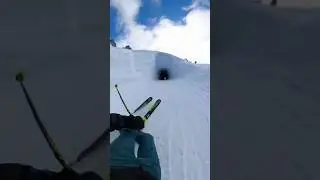 POV: Skiing Into a Snow Tunnel #pov #viral #shorts
