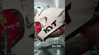 KYT R2R Solid Gloss White Helmet