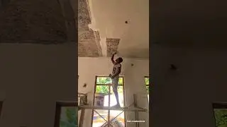 Skim coat apply for slab soffit👍👍🤔🧱