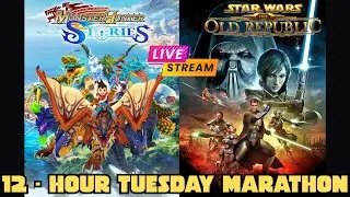 12-Hour Tuesday Marathon | From the Galaxy to the Grasslands: SWTOR ➜ Monster Hunter Stories!