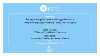 Webinar: What we&rsquo;ve learned from the Think Tank Initiative