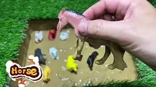 Horse, Cow, Sheep, Goat & Friends | Wild Animal Rescue from Mud | Fun Animal Cleaning