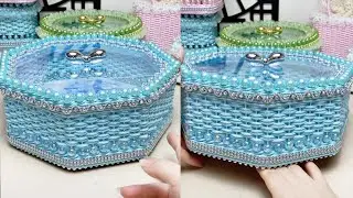 Very unique! DIY PVC Board Full Tutorial / Hand-Woven Nylon Rope Making Jewelry Storage Basket Box 